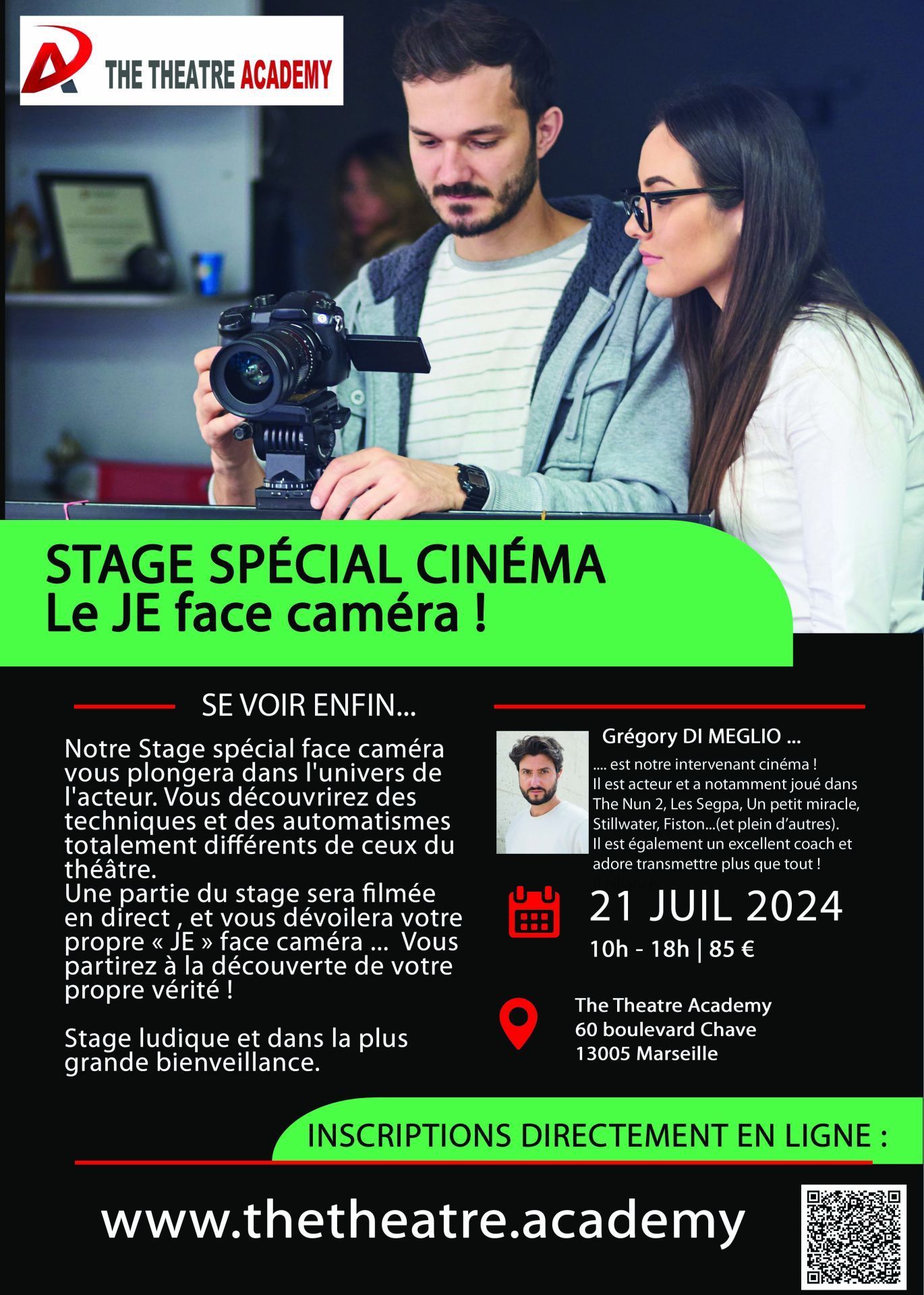 Summer School 2024 | Stage spécial Le JE face caméra | 21.07.2024 | Marseille