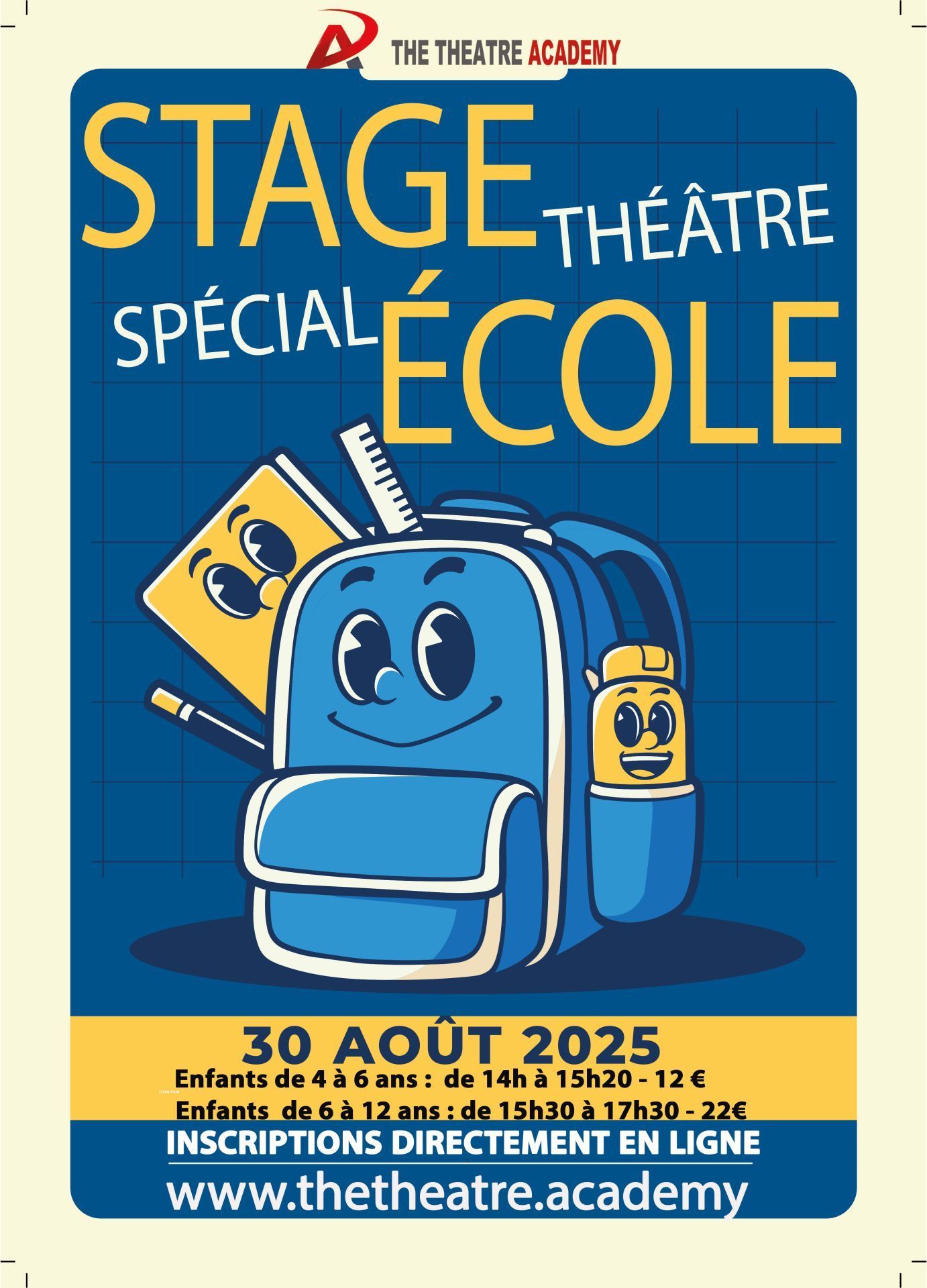 Stages de théâtre "Spécial École" | 30.08.2025 14h et 15h30 | Marseille