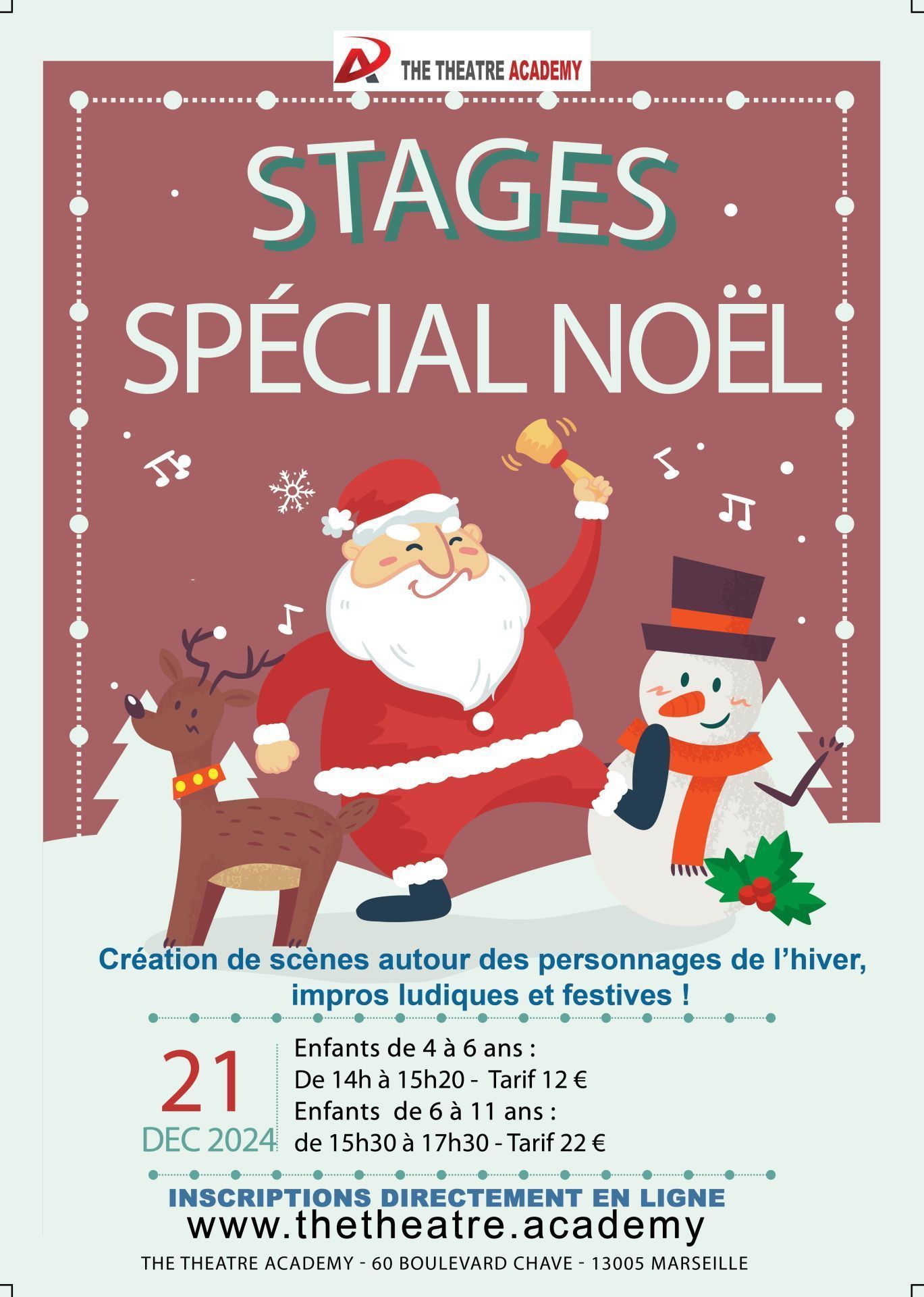 Stages de théâtre pour tout-petits et enfants spécial Noël | 21.12.2024 | Marseille
